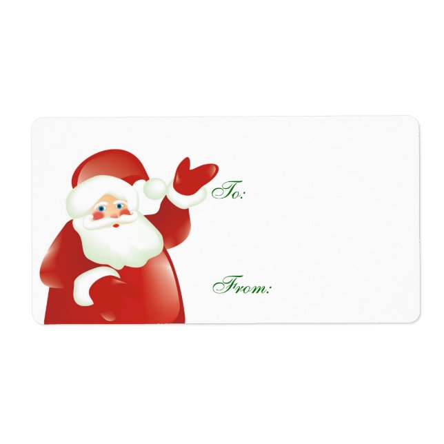Etiqueta Regalo de Santa (Frente)