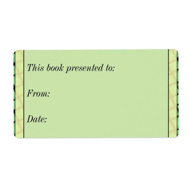 Etiqueta Regalo del libro de la ola verde (Frente)