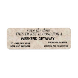Etiqueta Regalo Getaway de fin de semana