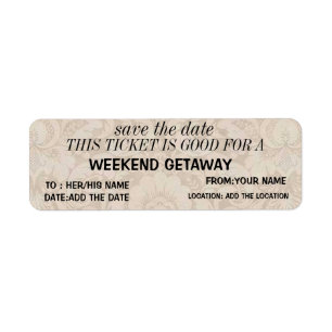 Etiqueta Regalo Getaway de fin de semana