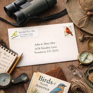 Etiqueta Regalo para observador de aves que canta Reinita A
