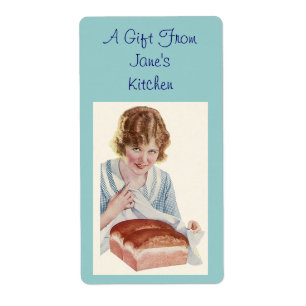 Etiqueta Regalo retro de los regalos de la cocina de la