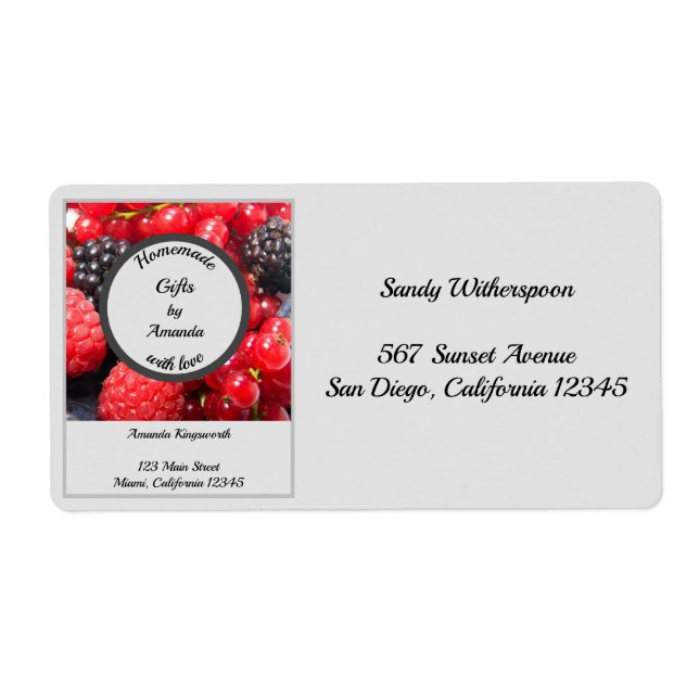 Etiqueta Regalos caseros con embalaje de personalizable de  (Frente)