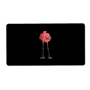 Etiqueta Regalos de disfraces Flamingo Halloween sin cabeza