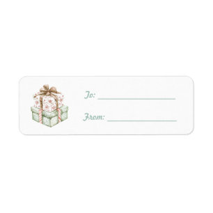 Etiqueta Regalos de Navidad Marrón Moca Fresca