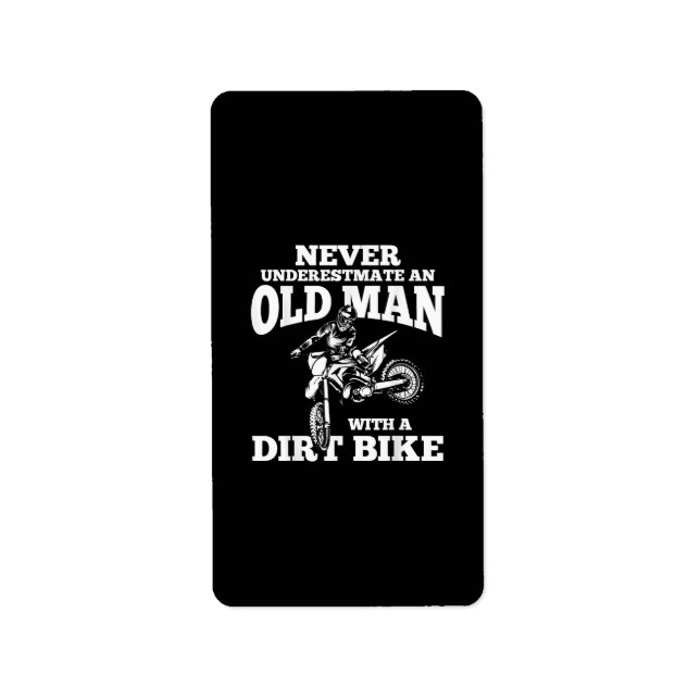 Etiqueta Regalos divertidos nunca subestiman a un anciano c (Frente)