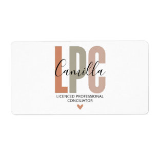 Etiqueta Regalos para Consejeros Profesionales Licenciados,
