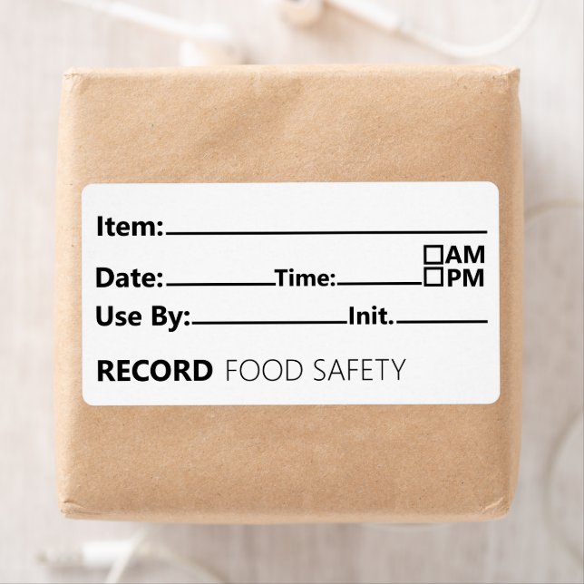 Etiqueta Registro de Fecha de Seguridad Alimentaria (In situ)