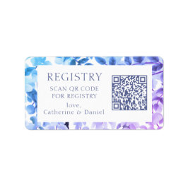 Etiqueta Registro de regalo del Boda de código QR Floral ac