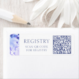 Etiqueta Registro de regalo del Boda de código QR Floral ac