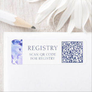 Etiqueta Registro de regalo del Boda de código QR Floral ac
