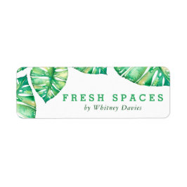 Etiqueta REGRESAR DIRECCION agua tropical color monstera ho