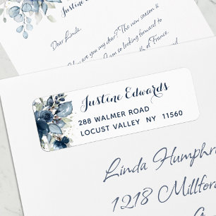 Etiqueta Regreso de eucalipto azul turbio y peony plateado