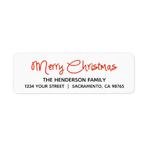 Etiqueta Regreso navideño moderno
