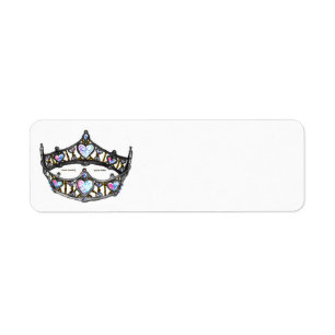 Etiqueta Reina de los corazones de la corona de plata Tiara