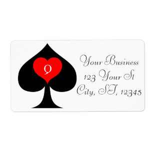 Etiqueta Reina negra de espadas de corazón rojo Thunder_Co