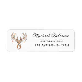 Etiqueta  Reindeer Baby Shower Return Address Label