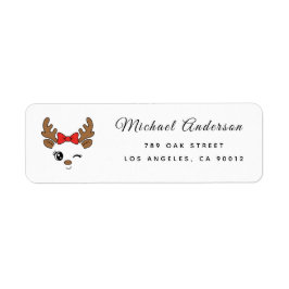 Etiqueta  Reindeer Baby Shower Return Address Label