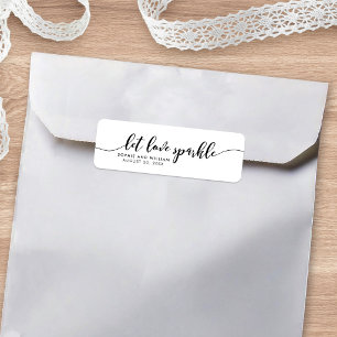 Etiqueta Relax Script Let love Sparkle Wedding Favorito Lab