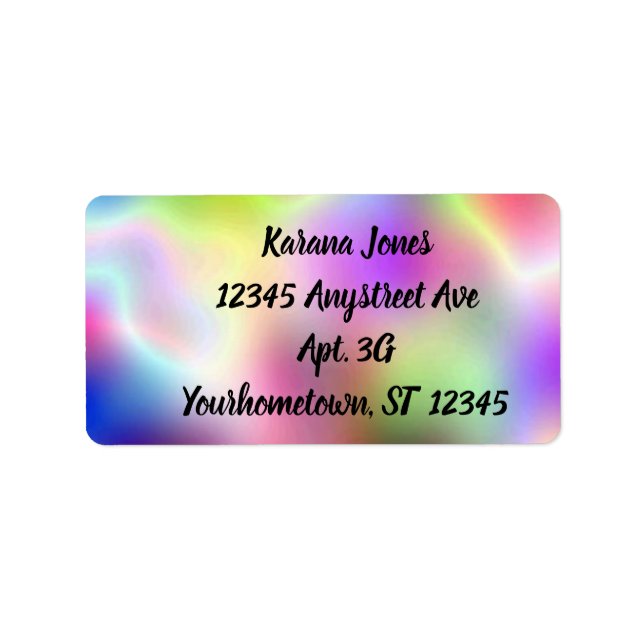 Etiqueta Relieve metalizado colorido (Frente)