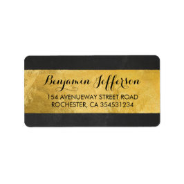 Etiqueta Relieve metalizado dorado Boda moderno