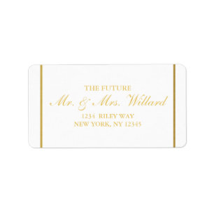 Etiqueta Relieve metalizado dorado de Boda con clase - Etiq