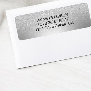 Etiqueta Relieve metalizado metálico oscuro purpurina plate