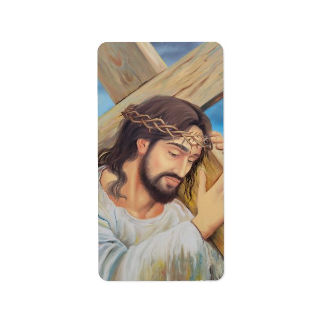 Etiqueta Religión cristiana Jesucristo (Frente)