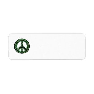 Etiqueta Remite de la paz verde