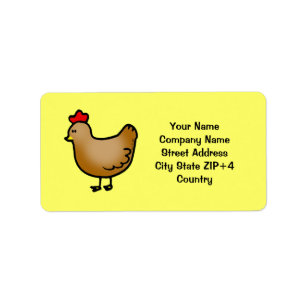 Etiqueta Remite de la pequeña gallina