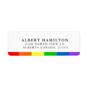 Etiqueta Remite de la raya el   de la bandera del arco iris