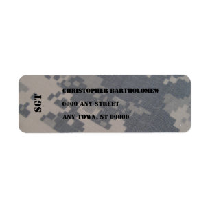 Etiqueta Remite del ACU Camo