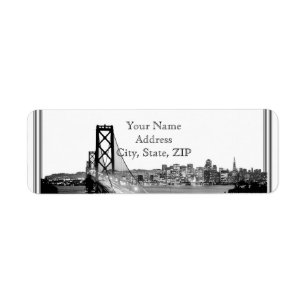 Etiqueta Remite del destino de San Francisco