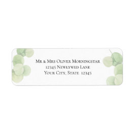 Etiqueta Remitente | Eucalipto de primavera moderna