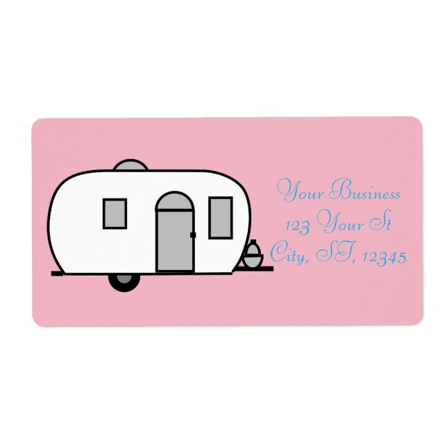 Etiqueta Remolque de viaje redondeado Thunder_Cove (Frente)