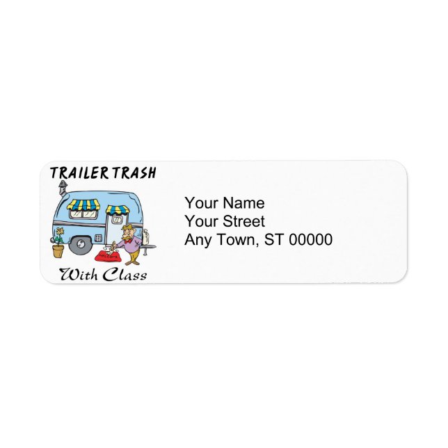 Etiqueta remolque estacionar basura con clase (Frente)