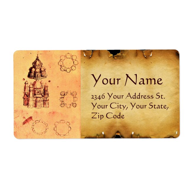 ETIQUETA RENACIMIENTO DEL PROYECTO ARQUITECTÓNICO,ARQUITECT (Frente)