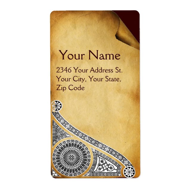 Etiqueta RENAISSANCE Brown Parchment (Frente)