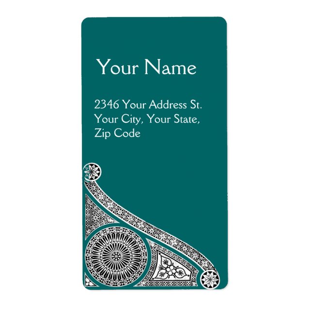 Etiqueta RENAISSANCE Verde azul (Frente)