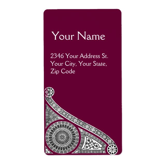 Etiqueta RENAISSANCE violeta (Frente)