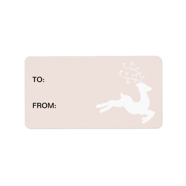 Etiqueta Reno blanco de piedra de crema (Frente)