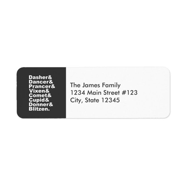 Etiqueta Renos de Santa (Frente)