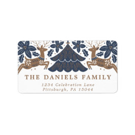 Etiqueta Renos de vacaciones escandinavos Poinsettia Trees