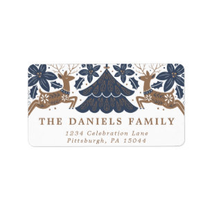 Etiqueta Renos de vacaciones escandinavos Poinsettia Trees