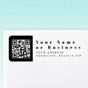 Etiqueta Replace With Your Own QR code   Modern