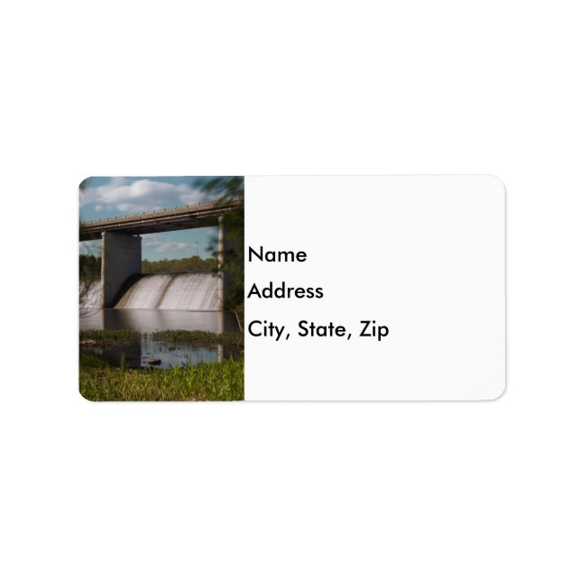 Etiqueta Represa del lago Springfield (Frente)