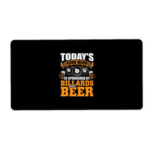 Etiqueta Reproductor de Billiards   Hoy Billar Y Cerveza