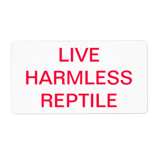 ETIQUETA REPTIL VIVO DE HERMLESS