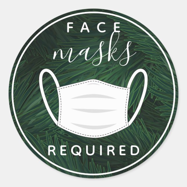 Etiqueta requerida de máscara facial tropical (Anverso)