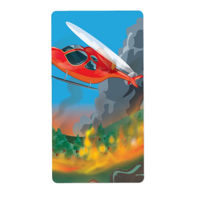 Etiqueta Rescate de helicópteros (Frente)